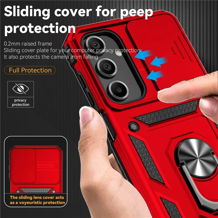 For Samsung Galaxy A16 5G Case PC + TPU Phone Cover Lens Ultimate Protection Kickstand