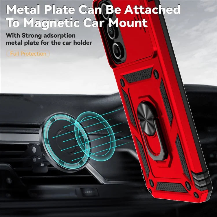 For Samsung Galaxy A16 5G Case PC + TPU Phone Cover Lens Ultimate Protection Kickstand