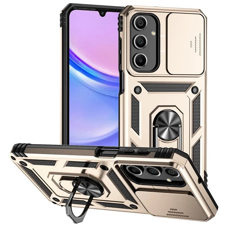 For Samsung Galaxy A16 5G Case PC + TPU Phone Cover Lens Ultimate Protection Kickstand
