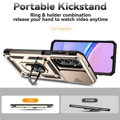 For Samsung Galaxy A16 5G Case PC + TPU Phone Cover Lens Ultimate Protection Kickstand