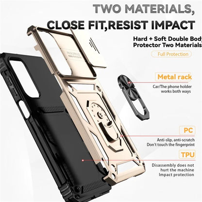 For Samsung Galaxy A16 5G Case PC + TPU Phone Cover Lens Ultimate Protection Kickstand
