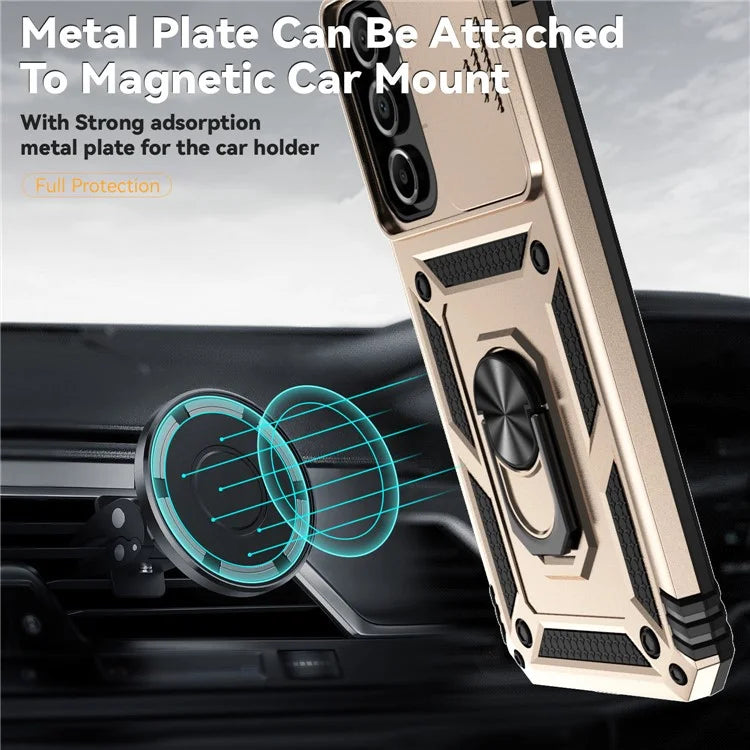 For Samsung Galaxy A16 5G Case PC + TPU Phone Cover Lens Ultimate Protection Kickstand