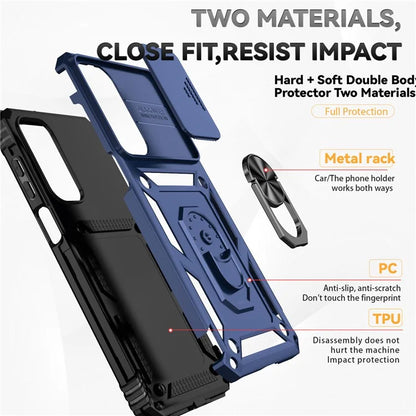 For Samsung Galaxy A16 5G Case PC + TPU Phone Cover Lens Ultimate Protection Kickstand