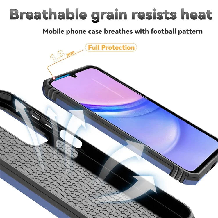 For Samsung Galaxy A16 5G Case PC + TPU Phone Cover Lens Ultimate Protection Kickstand