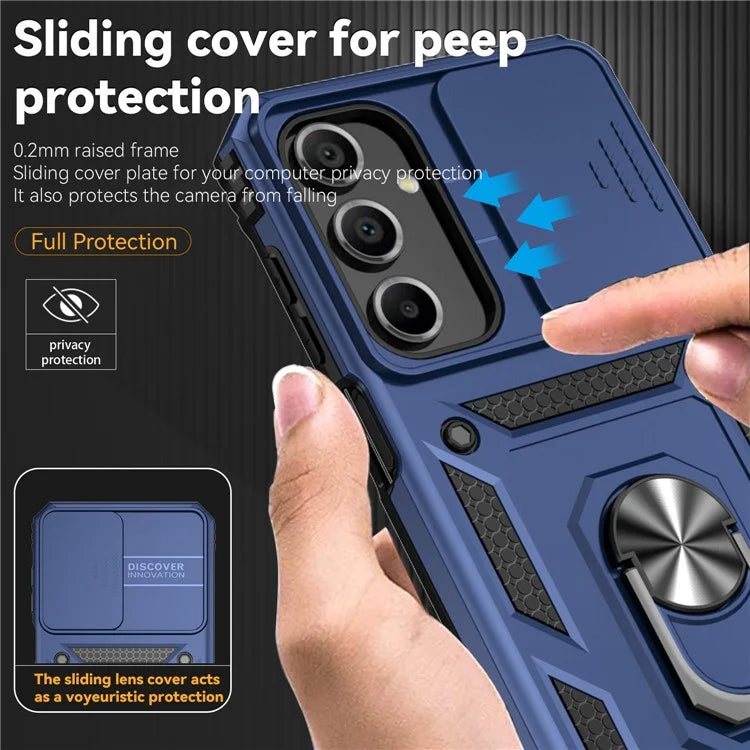 For Samsung Galaxy A16 5G Case PC + TPU Phone Cover Lens Ultimate Protection Kickstand