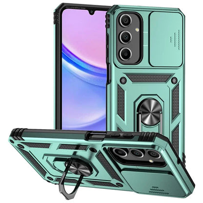 For Samsung Galaxy A16 5G Case PC + TPU Phone Cover Lens Ultimate Protection Kickstand
