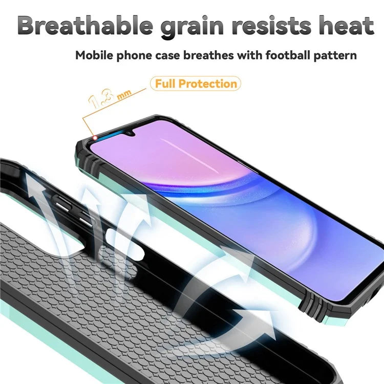 For Samsung Galaxy A16 5G Case PC + TPU Phone Cover Lens Ultimate Protection Kickstand