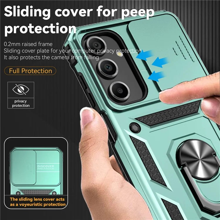 For Samsung Galaxy A16 5G Case PC + TPU Phone Cover Lens Ultimate Protection Kickstand