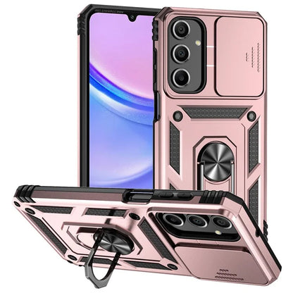 For Samsung Galaxy A16 5G Case PC + TPU Phone Cover Lens Ultimate Protection Kickstand