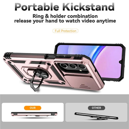 For Samsung Galaxy A16 5G Case PC + TPU Phone Cover Lens Ultimate Protection Kickstand