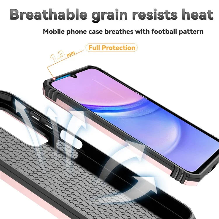 For Samsung Galaxy A16 5G Case PC + TPU Phone Cover Lens Ultimate Protection Kickstand
