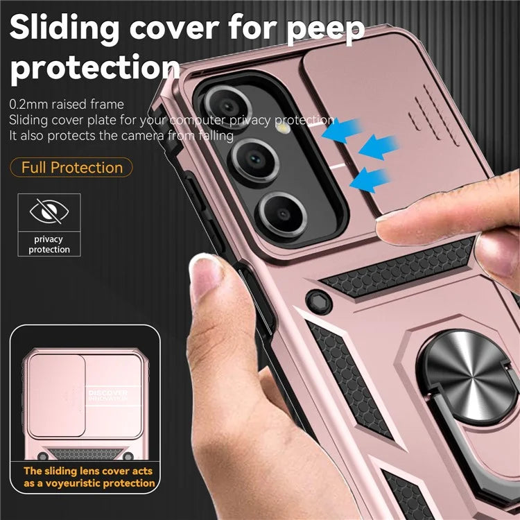 For Samsung Galaxy A16 5G Case PC + TPU Phone Cover Lens Ultimate Protection Kickstand