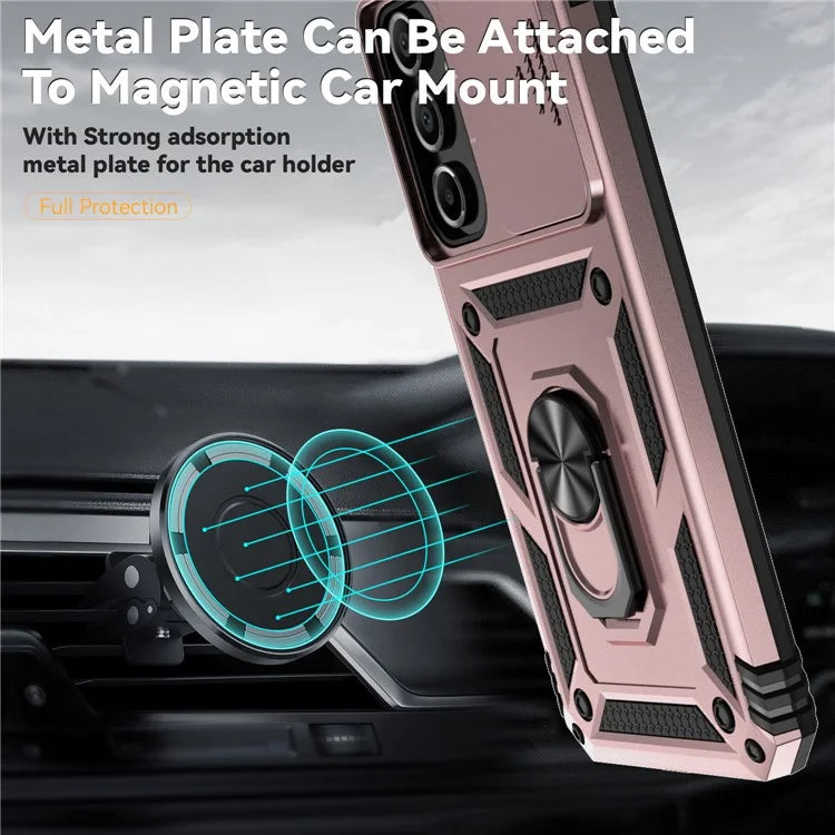 For Samsung Galaxy A16 5G Case PC + TPU Phone Cover Lens Ultimate Protection Kickstand
