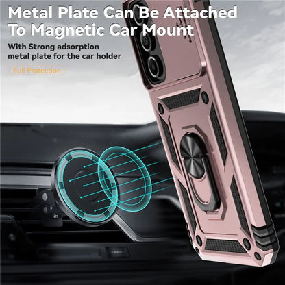For Samsung Galaxy A16 5G Case PC + TPU Phone Cover Lens Ultimate Protection Kickstand