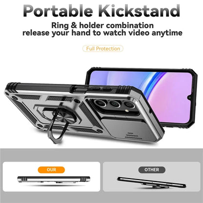 For Samsung Galaxy A16 5G Case PC + TPU Phone Cover Lens Ultimate Protection Kickstand