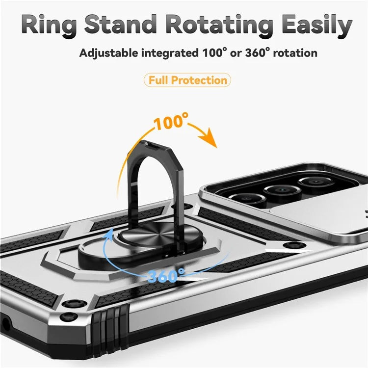 For Samsung Galaxy A16 5G Case PC + TPU Phone Cover Lens Ultimate Protection Kickstand