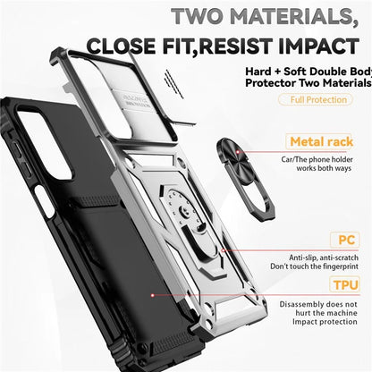 For Samsung Galaxy A16 5G Case PC + TPU Phone Cover Lens Ultimate Protection Kickstand