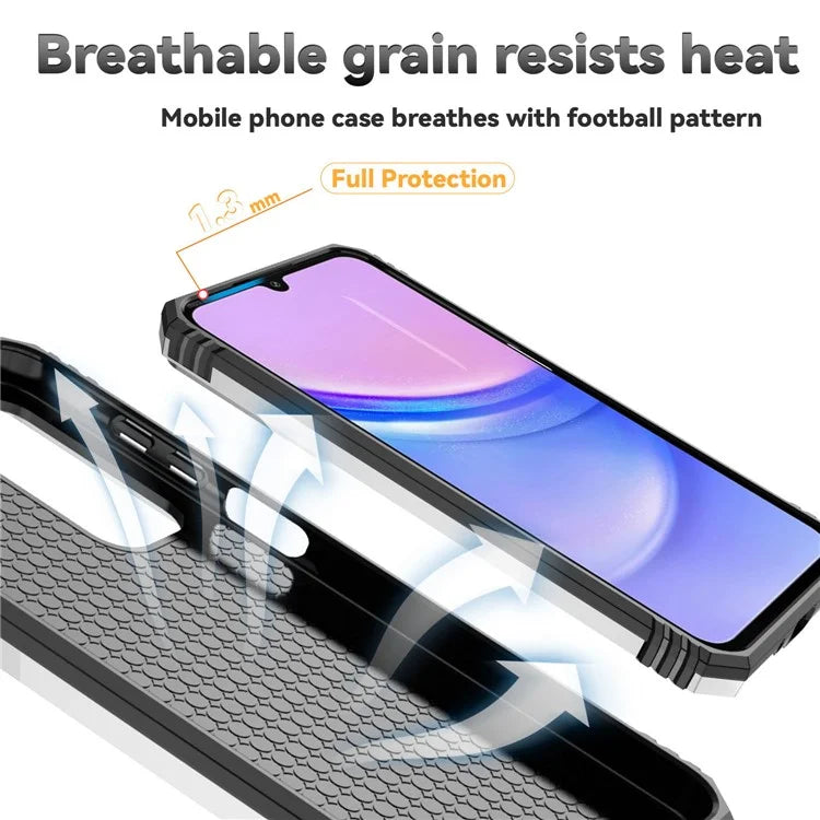 For Samsung Galaxy A16 5G Case PC + TPU Phone Cover Lens Ultimate Protection Kickstand