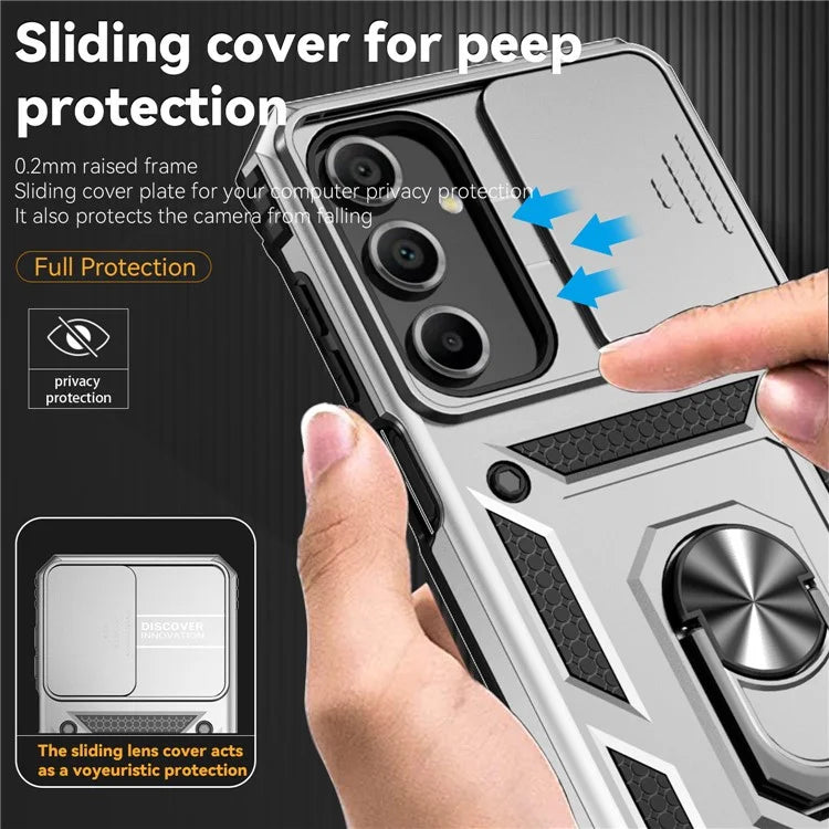 For Samsung Galaxy A16 5G Case PC + TPU Phone Cover Lens Ultimate Protection Kickstand