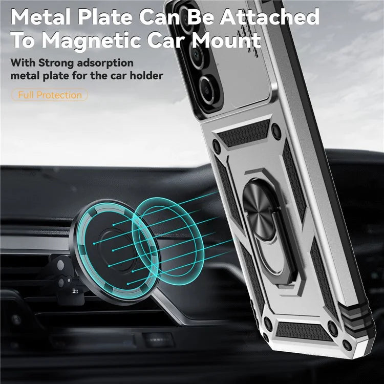 For Samsung Galaxy A16 5G Case PC + TPU Phone Cover Lens Ultimate Protection Kickstand