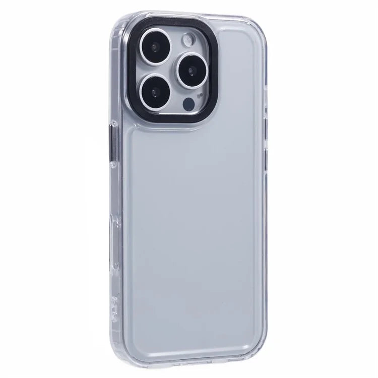 For iPhone 16 Pro Clear Phone Case PC+TPU Hybrid Back Cover