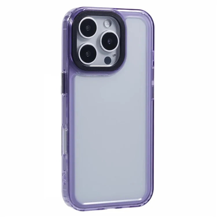 For iPhone 16 Pro Clear Phone Case PC+TPU Hybrid Back Cover