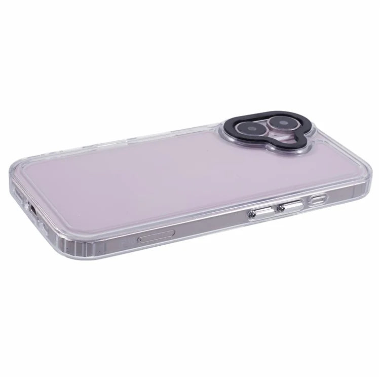 For iPhone 16 Clear Phone Case PC+TPU Hybrid Back Cover