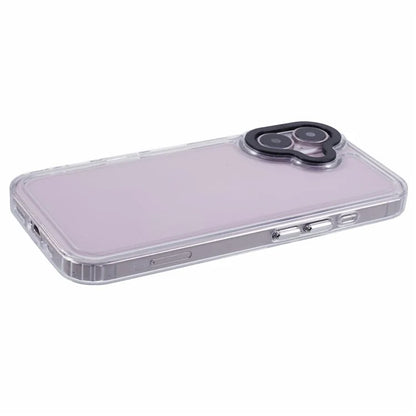 For iPhone 16 Clear Phone Case PC+TPU Hybrid Back Cover