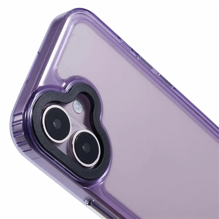 For iPhone 16 Clear Phone Case PC+TPU Hybrid Back Cover