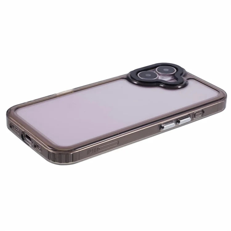 For iPhone 16 Clear Phone Case PC+TPU Hybrid Back Cover