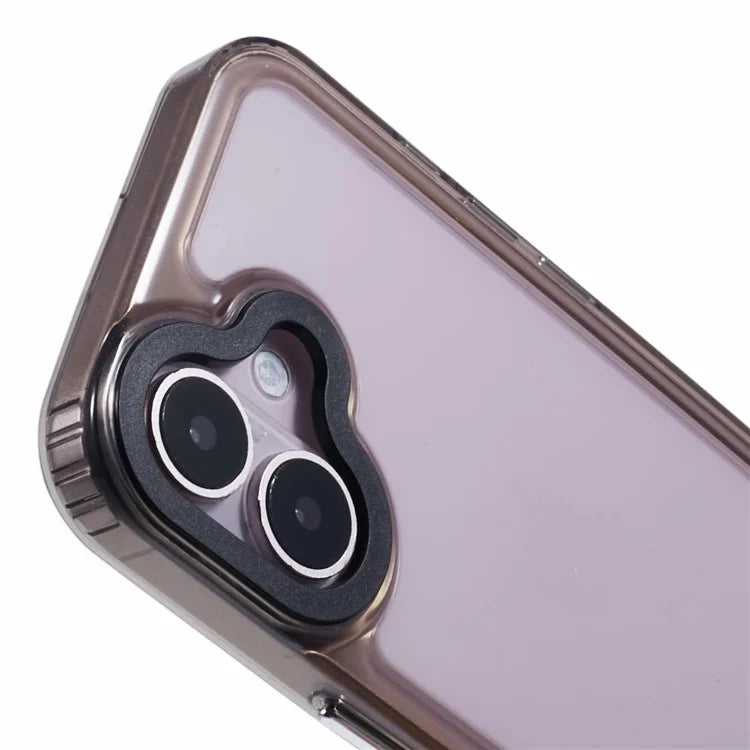 For iPhone 16 Clear Phone Case PC+TPU Hybrid Back Cover