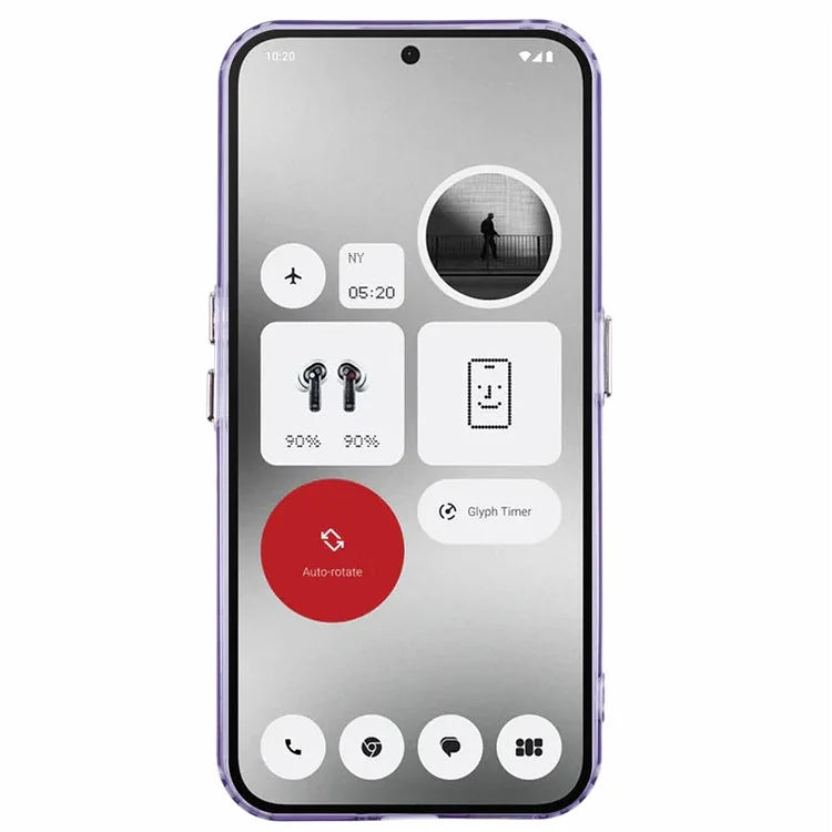 For Nothing Phone (2a) Clear Phone Case PC+TPU Hybrid Back Cover