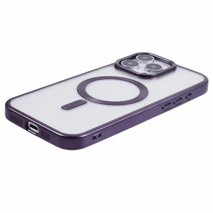 For iPhone 16 Pro Max Case Matte Electroplating Phone Cover Compatible with MagSafe