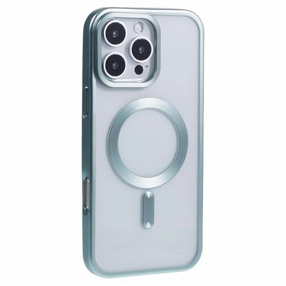 For iPhone 16 Pro Max Case Matte Electroplating Phone Cover Compatible with MagSafe