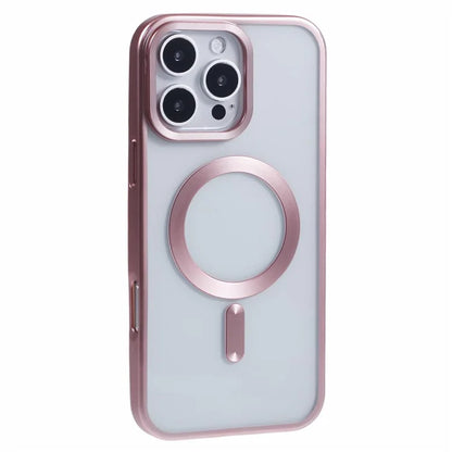 For iPhone 16 Pro Max Case Matte Electroplating Phone Cover Compatible with MagSafe
