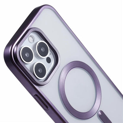 For iPhone 16 Pro Case Matte Electroplating Phone Cover Compatible with MagSafe