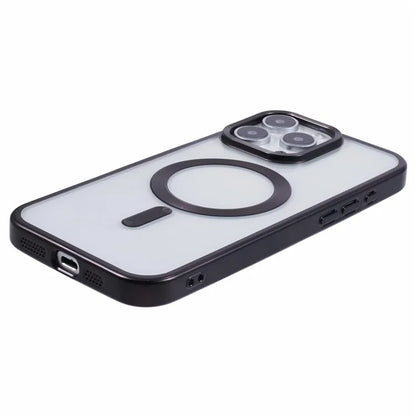 For iPhone 16 Pro Case Matte Electroplating Phone Cover Compatible with MagSafe