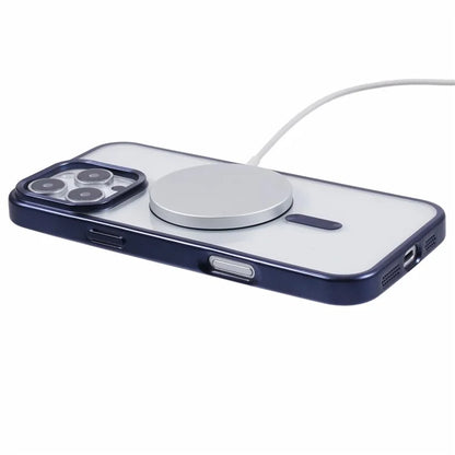 For iPhone 16 Pro Case Matte Electroplating Phone Cover Compatible with MagSafe