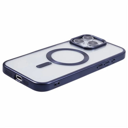 For iPhone 16 Pro Case Matte Electroplating Phone Cover Compatible with MagSafe