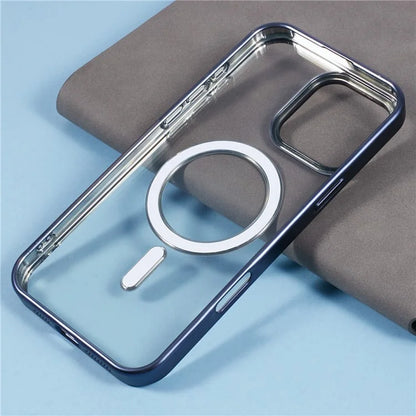 For iPhone 16 Pro Case Matte Electroplating Phone Cover Compatible with MagSafe