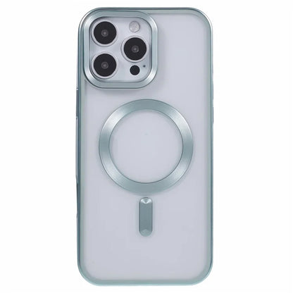 For iPhone 16 Pro Case Matte Electroplating Phone Cover Compatible with MagSafe
