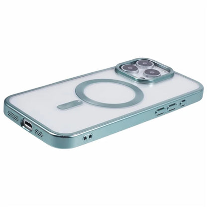 For iPhone 16 Pro Case Matte Electroplating Phone Cover Compatible with MagSafe