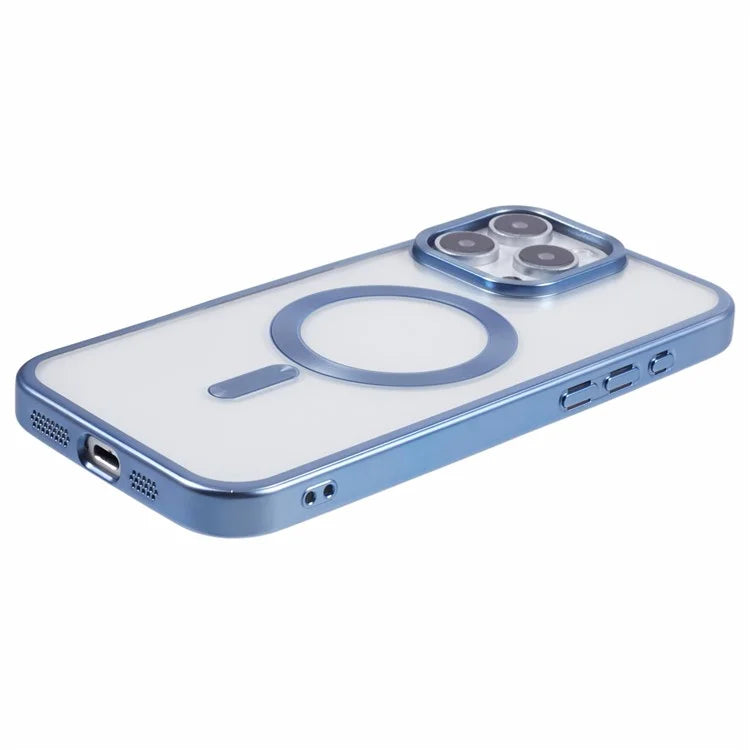 For iPhone 16 Pro Case Matte Electroplating Phone Cover Compatible with MagSafe