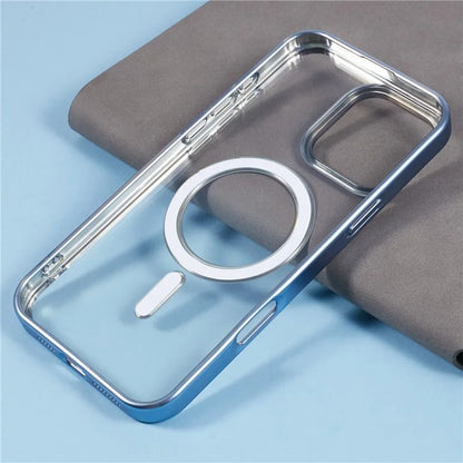 For iPhone 16 Pro Case Matte Electroplating Phone Cover Compatible with MagSafe
