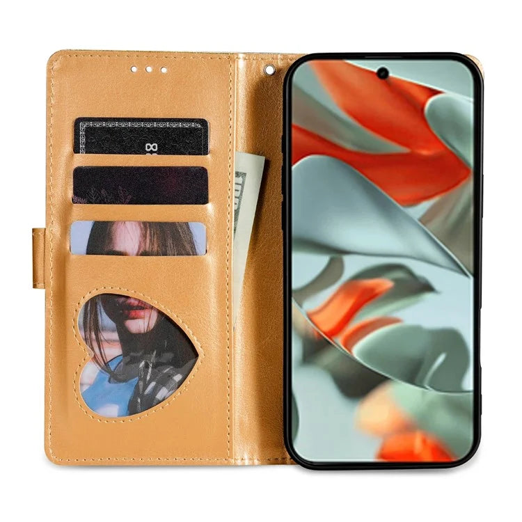 For Google Pixel 9 Pro  /  Pixel 9 Stand Case Glitter Phone Leather Cover Zipper Pocket