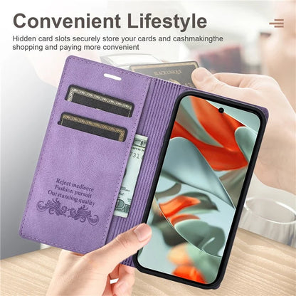 For Google Pixel 9 Pro  /  Pixel 9 Wallet Case Magnetic Closing Leather Phone Cover