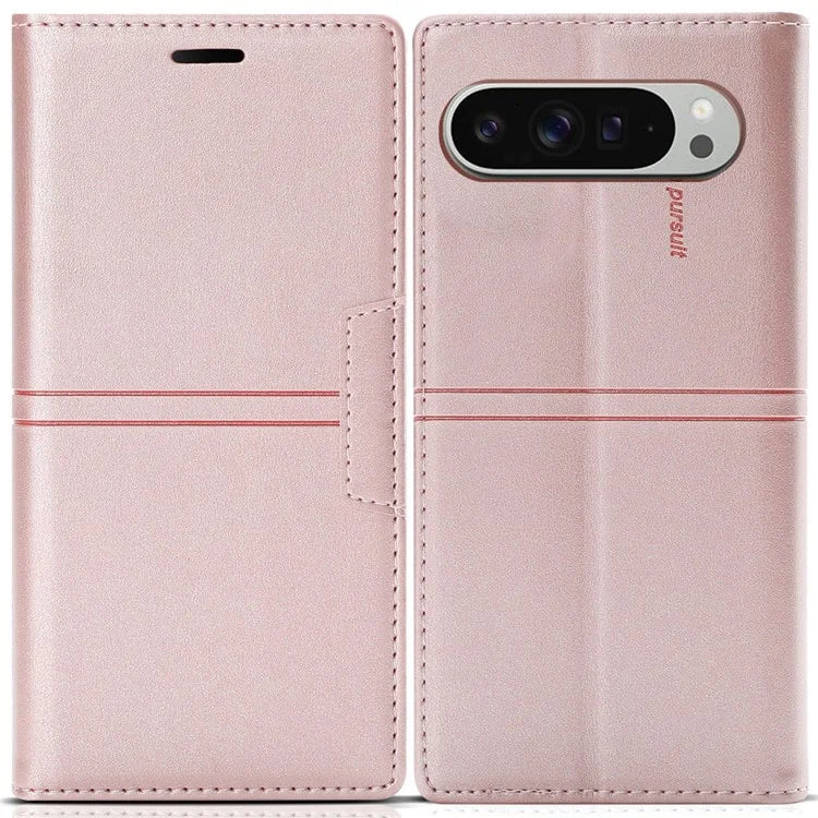For Google Pixel 9 Pro  /  Pixel 9 Wallet Case Magnetic Closing Leather Phone Cover