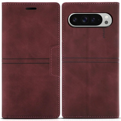 For Google Pixel 9 Pro  /  Pixel 9 Wallet Case Magnetic Closing Leather Phone Cover