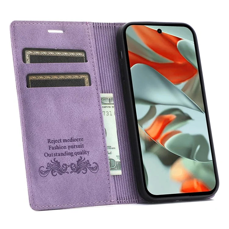 For Google Pixel 9 Pro XL Wallet Case Magnetic Closing Leather Phone Cover