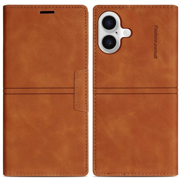 For iPhone 16 Wallet Case Magnetic Closing Leather Phone Cover